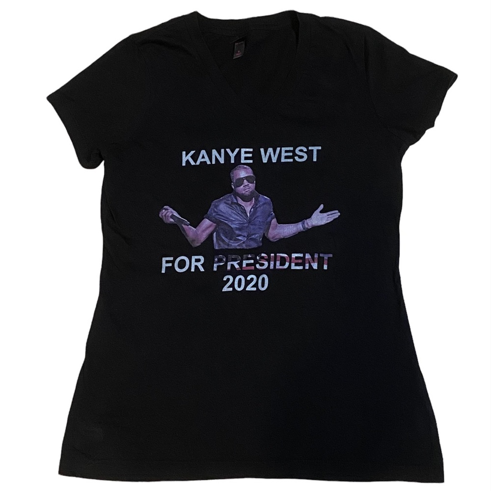 Yeezy Kanye West for President Vneck Graphic Tshirt Small